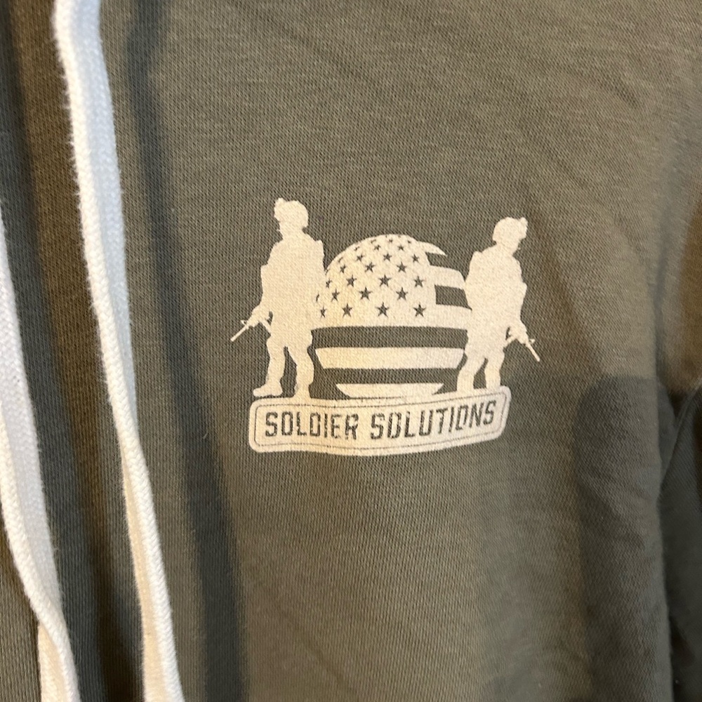 Next Level Apparel Army Green Men's Hoodie - Picture 4 of 7